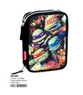 Estuche con pinturas y rotuladores doble tortugas ninjas montichelvo 52109