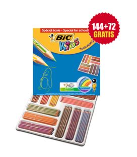 Pintura madera schoolpack 216 uds tropicolors 2 bic - 114158