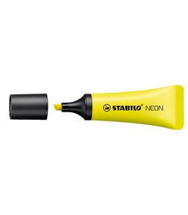 Marcador fluorescente neon amarillo stabilo 72/24