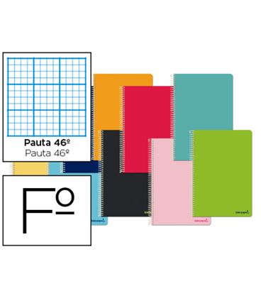 Cuaderno fº nº46 80h 75grs t/d surtido liderpapel 09914 bf61 - 09914