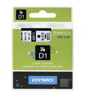 Cinta dymo d1 9mmx7mm negro/blanco esselte 40913