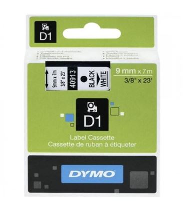 Cinta dymo d1 9mmx7mm negro/blanco esselte 40913 - S0720680