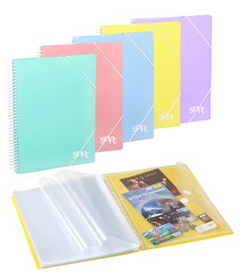 Carpeta 30 fundas fº espiral gomas verde pastel soft carchivo 53263017