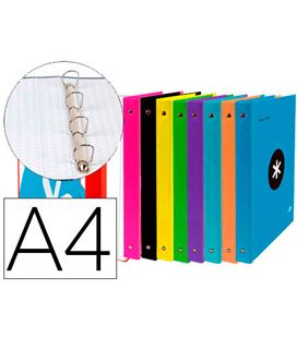 Carpeta 4 anillas fº 40mm surtidas antartik liderpapel aw63 64666