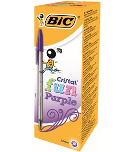 Boligrafo boli 1.6mm violeta cristal fun bic 929055