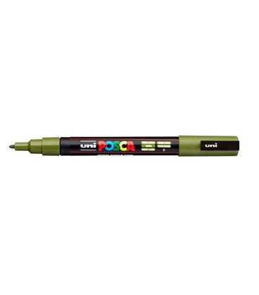 Rotulador permanente 1,5mm verde kaki pc-3m posca uni 20232 - 202325000_2