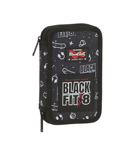 Estuche con pinturas y rotuladores doble pequeño reciclable blackfit8 "sport galaxy" safta 442045854 - 442045854