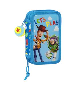 Estuche con pinturas y rotuladores doble pqño 28 pcs toy story "let´s play" safta 412131854