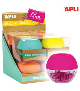 Porta clips fluor collection surtido +clips apli 16905