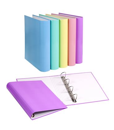 Carpeta 4 anillas a4 40mm azul pastel soft carchivo 12241410 - 12240499-12241499