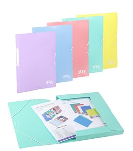 Carpeta fº gomas solapas pp colores pastel surtidos carchivo 201601