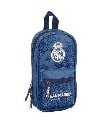 Estuche con pinturas y rotuladores mochila c/4 port.llenos real madrid "leyenda" safta 412124747 - 412124747