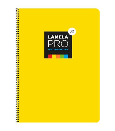 Cuaderno fº 3mm 100h 90grs tapa extra dura amarilla lamela 7fte103am - 7FTE103AM