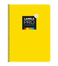 Cuaderno fº 3mm 100h 90grs tapa extra dura amarilla lamela 7fte103am