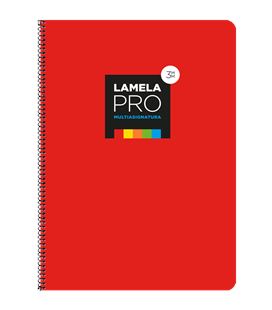 Cuaderno fº 3mm 100h 90grs tapa extra dura roja lamela 7fte103r - 7FTE103R