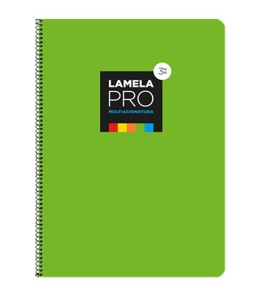 Cuaderno fº 3mm 100h 90grs tapa extra dura verde lamela 7fte103v - 7FTE103V