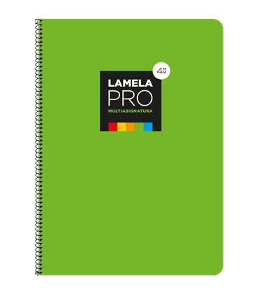 Cuaderno fº 4mm 100h 90grs tapa extra dura verde lamela 7fte104v - 7FTE104V