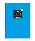 Cuaderno fº 4mm 100h 90grs tapa extra dura azul lamela 7fte104a