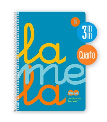 Cuaderno 4º 3mm 80h 90g tapa plastic azul fluor lamela 7ctp003b - 7CTP003B