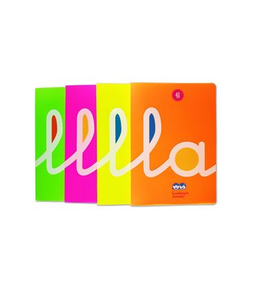 Cuaderno a4 4mm 50h 70g cuadrovia t.plastic fluor surtido lamela 06a4p04 - 68100