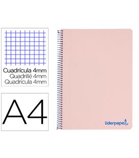 Cuaderno fº 4x4 80h 90grs pp wonder rosa pastel liderpapel 08970 th02 - 08970
