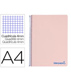 Cuaderno fº 4x4 80h 90grs pp wonder rosa pastel liderpapel 08970 th02