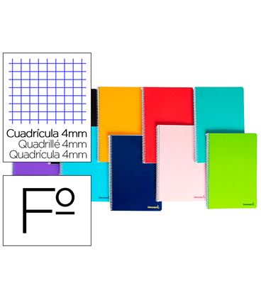 Cuaderno fº 4x4 80h 60grs tapa blanda smart surtido liderpapel 08194 bf01 - 08194