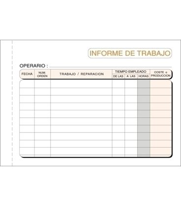 Talonario informe trabajo 8º apaisado con copia loan t-137 - 27001021