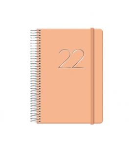 Agenda 12,5x18 2022 dia pagina espiral gloss melocoton dohe 12657 - 12657