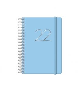 Agenda 12,5x18 2022 dia pagina espiral gloss azul dohe 12572 - 12572