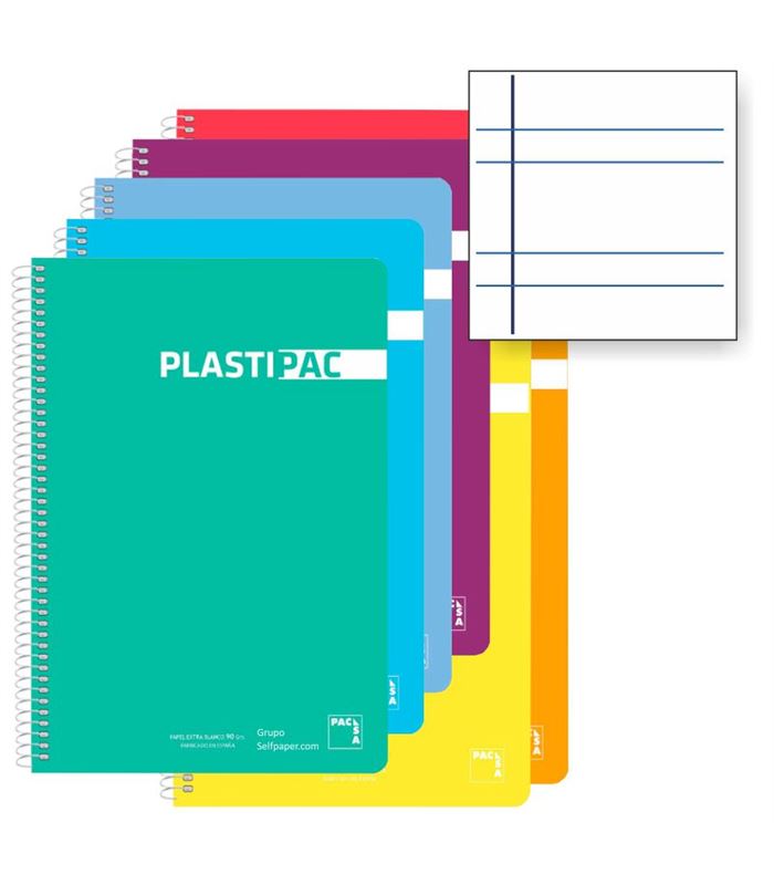 Lamela Cuaderno Cuadrovía Tapa Plástico Folio 4mm 80 Hojas Verde Flúor