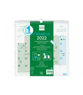 Calendario chic pared para escribir 30x30 verde 2022 finocam 787002022 - 787002022
