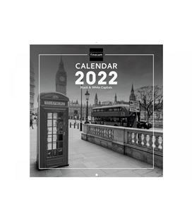 Calendario imagenes pared escribir 30x30 capitals b/n 2022 finocam 78122462 - 781224622