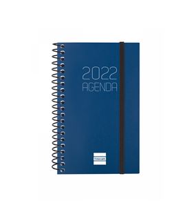 Agenda espiral 2022 semana vista 79x127 opaque azul finocam 742711022 - 742711022