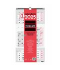 Calendario pared 2025 26.5x48 3 meses vista escribir finocam 781580025 - 781580025