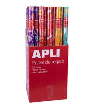 Papel regalo rollo 0,70x2 mts infantil apli 14002 - 14002