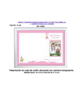 Marco huellas comunion a4 niña arguval 43968 - 43968