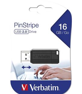 Memoria usb 16gb pinstripe verbatim 49067 (canon incluido) - 13419
