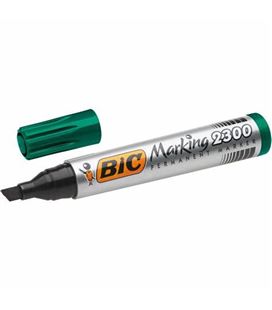 Rotulador permanente biselada verde 2300 bic 999767