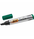 Rotulador permanente biselada verde 2300 bic 999767