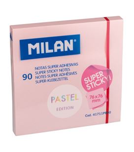 Nota adhesiva posit 76x76 90h rosa pastel milan 41711p890