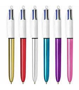 Boligrafo boli retractil 4 colours basicos shine metalizado surtido bic 964775