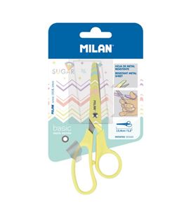 Tijera escolar blister basic diamond vainilla 13,4cm milan bwm10426vn - BWM10426VN