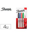 Rotulador permanente sharpie f 4 colores basicos paper mate 1985858 85858