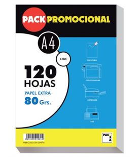 Papel a4 120h 80grs blanco satinado pacsa 21280