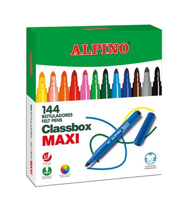 Rotulador escolar maxi pack 144u. alpino ar000109n - AR000109N