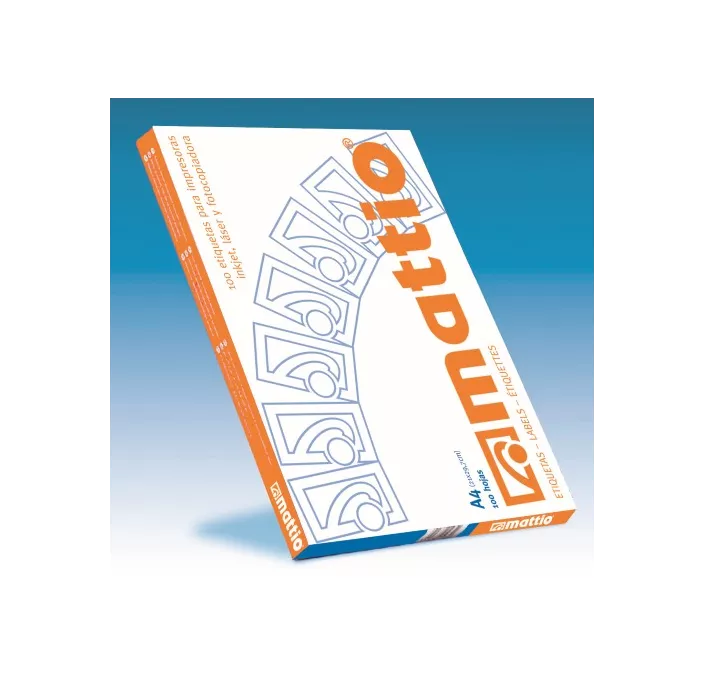 ETIQUETA POLIV. A4 100H 70MMX37MM 2400U MATTIO MTT7040103 11509