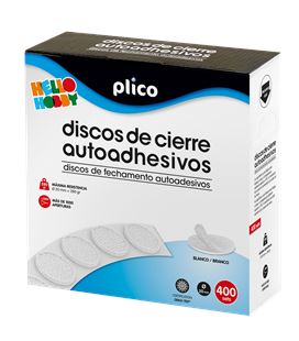 Disco velcro adhesivo 20mm 400u blanco plico 13334 - 13334