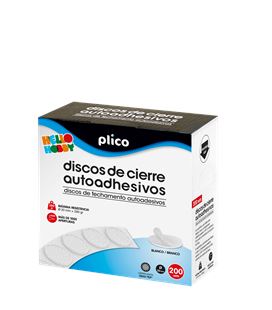 Disco velcro adhesivo 20mm 200u blanco plico 13338