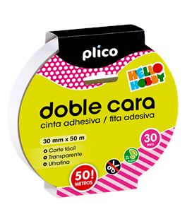 Cinta doble cara extra ancha 30mmx50mts plico 13322